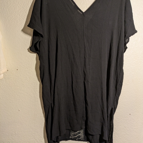 Kona Sol Elegant Black Swim Cover-Up Size Large Pre-owned - Picture 6 of 7